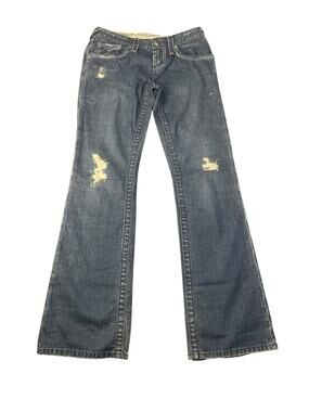 Stitch’s Men’s Authentic Tailored Distressed Bootcut Jeans Size: 28x35